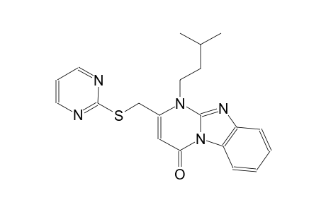 pyrimido[1,2-a]benzimidazol-4(1H)-one, 1-(3-methylbutyl)-2-[(2-pyrimidinylthio)methyl]-