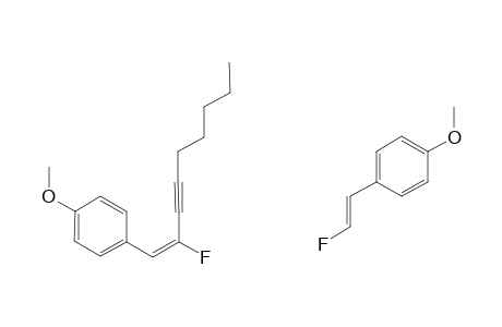 (E)-2-FLUORO-1-(4-METHOXYPHENYL)-NON-1-EN-3-YNE+(E)-1-FLUORO-2-(4-METHOXYPHENYL)-ETHENE;MIXTURE