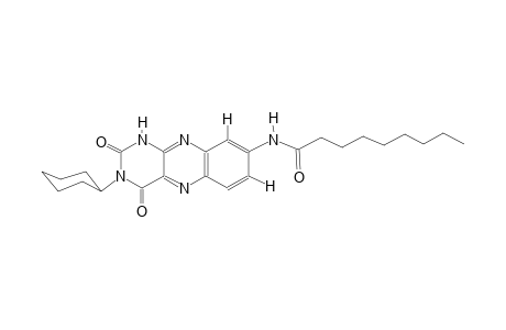 N-(3-cyclohexyl-2,4-dioxo-1,2,3,4-tetrahydrobenzo[g]pteridin-8-yl)nonanamide