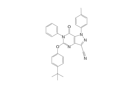 5-(4-tert-Butylphenoxy)-7-oxo-6-phenyl-1-p-tolyl-6,7-dihydro-1H-pyrazolo[4,3-d]pyrimidine-3-carbonitrile