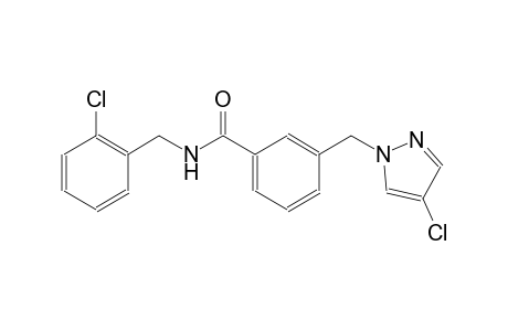 N-(2-chlorobenzyl)-3-[(4-chloro-1H-pyrazol-1-yl)methyl]benzamide