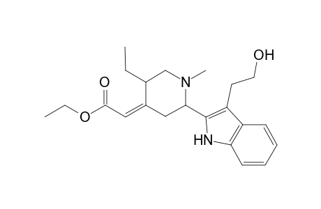 Ethyl 5-Ethyl-2-[3-(2-hydroxyethyl)-2-indolyl]-1-methylpiperidine-.Delta.(4,.alpha.)-acetate
