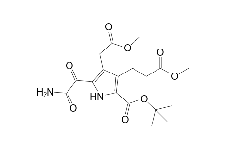 4-(2-keto-2-methoxy-ethyl)-3-(3-keto-3-methoxy-propyl)-5-oxamoyl-1H-pyrrole-2-carboxylic acid tert-butyl ester
