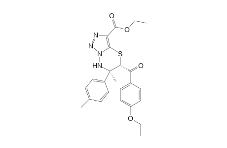 (5S*,6R*)-5-(4-Ethoxybenzoyl)-6-methyl-6-p-tolyl-6,7-dihydro-5H-[1,2,3]triazolo[5,1-b][1,3,4]thiadiazine-3-carboxylic acid ethyl ester