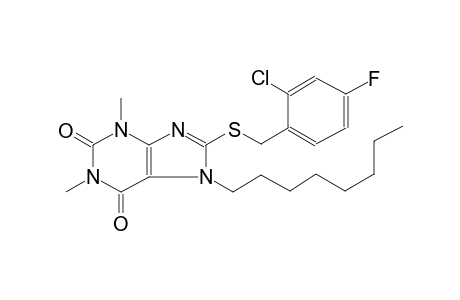 8-(2-Chloro-4-fluoro-benzylsulfanyl)-1,3-dimethyl-7-octyl-3,7-dihydro-purine-2,6-dione