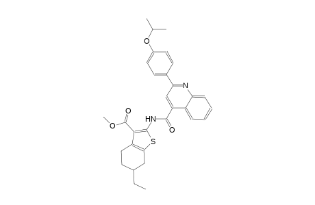 methyl 6-ethyl-2-({[2-(4-isopropoxyphenyl)-4-quinolinyl]carbonyl}amino)-4,5,6,7-tetrahydro-1-benzothiophene-3-carboxylate