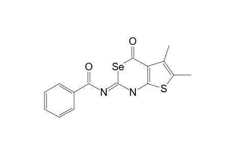 2-BENZOYLIMINO-5,6-DIMETHYL-4H-THIENO-[2,3-D]-[1,3]-SELENAZINE-4-ONE