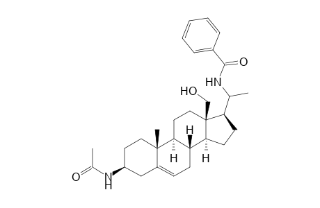 Benzamide, N-[(3.beta.)-3-(acetylamino)-18-hydroxypregn-5-en-20-yl]-