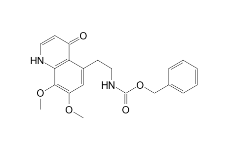 Carbamic acid, [2-(1,4-dihydro-7,8-dimethoxy-4-oxo-5-quinolinyl)ethyl]-, phenylmethyl ester