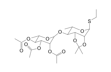 Ethyl 2,3,4-tri-O-Acetyl-.alpha.,L-rhamnopyranosyl-(1-4)-2,3-O-isopropylidene-1-thio-.alpha.,L-rhamnopyranoside