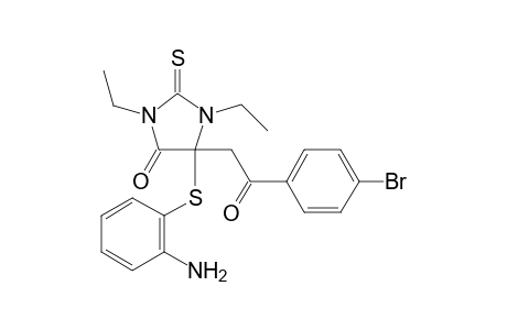 5-[(2-aminophenyl)thio]-5-[2-(4-bromophenyl)-2-oxoethyl]-1,3-diethyl-2-thioxoimidazolidine-4-one