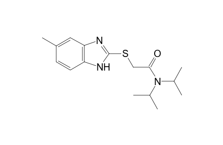 2-[(5-methyl-1H-1,3-benzodiazol-2-yl)sulfanyl]-N,N-bis(propan-2-yl)acetamide