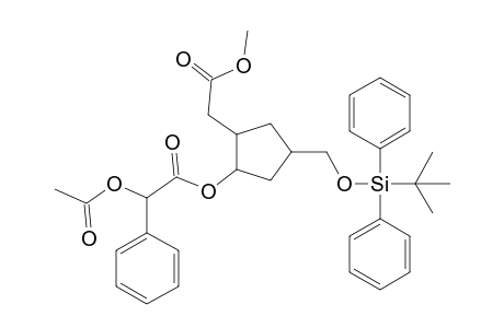 4-(([tert-Butyl(diphenyl)silyl]oxy)methyl)-2-(2-methoxy-2-oxoethyl)cyclopentyl (acetyloxy)(phenyl)acetate