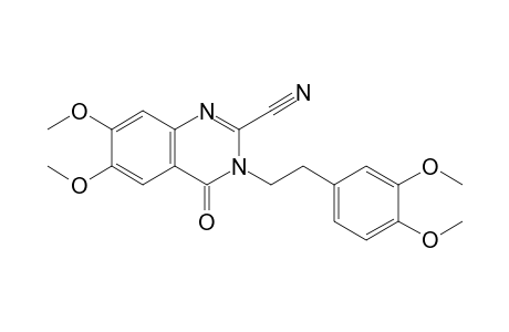 3,4-Dihydro-6,7-dimethoxy-3-(3,4-dimethoxyphenethyl)-4-oxoquinazoline-2-carbonitrile