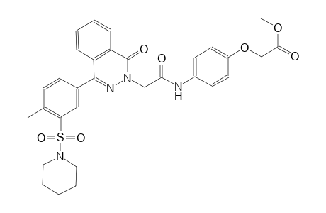 acetic acid, [4-[[(4-[4-methyl-3-(1-piperidinylsulfonyl)phenyl]-1-oxo-2(1H)-phthalazinyl)acetyl]amino]phenoxy]-, methyl ester