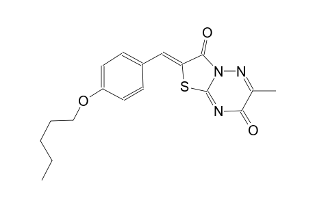 7H-thiazolo[3,2-b][1,2,4]triazine-3,7(2H)-dione, 6-methyl-2-[[4-(pentyloxy)phenyl]methylene]-, (2Z)-