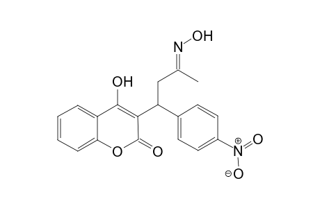 4-Hydroxy-3-[1-(4-nitrophenyl)-3-oxobutyl]-2H-1-benzopyran-2-one Oxime