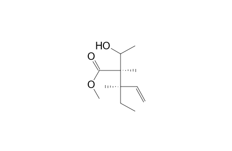 4-Pentenoic acid, 3-ethyl-2-(1-hydroxyethyl)-2,3-dimethyl-, methyl ester, [2R*(R*),3R*]-