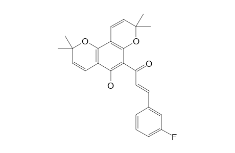 3-(3-FLUOROPHENYL)-1-(5-HYDROXY-2,2,8,8-TETRAMETHYL-2H,8H-PYRANO-[2,3-F]-CHROMEN-6-YL)-PROPENONE