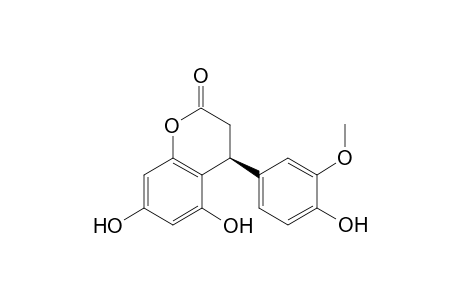 (4S)-5,7-dihydroxy-4-(4-hydroxy-3-methoxy-phenyl)chroman-2-one