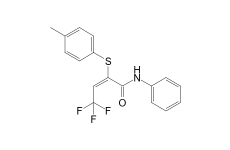 (E)-4,4,4-trifluoro-N-phenyl-2-(p-tolylthio)but-2-enamide