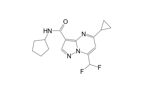 N-cyclopentyl-5-cyclopropyl-7-(difluoromethyl)pyrazolo[1,5-a]pyrimidine-3-carboxamide