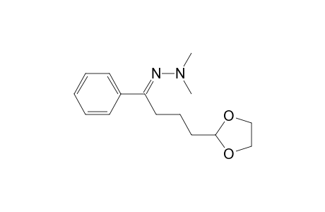(1E)-4-(1,3-dioxolan-2-yl)-1-phenyl-1-butanone dimethylhydrazone