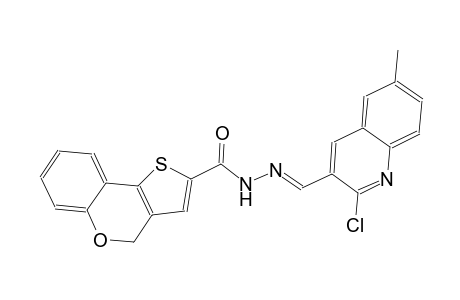 N'-[(E)-(2-chloro-6-methyl-3-quinolinyl)methylidene]-4H-thieno[3,2-c]chromene-2-carbohydrazide