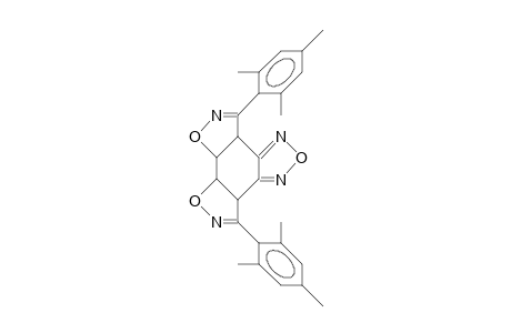 3b,6a,6b,9a-Tetrahydro-4,9-bis(2,4,6-trimethyl-phenyl)-bisoxazolo(<4,5-E:5',4'-G>)(2,1,3)-benzoxadiazole