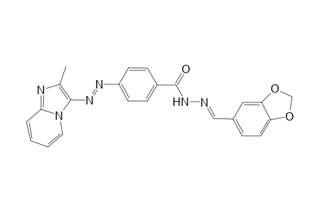 4-[(2"-Methylimidazo[1,2-a]pyridine-3"-yl)azo]benzoic acid - [3',4'-(methylenedioxyphenyl)]hydrazide