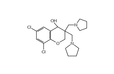 3,3-bis[(1-pyrrolidinyl)methyl]-6,8-dichloro-4-chromanol