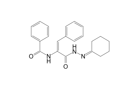 Propenoic acid, hydrazide, 2-benzoylamino-3-phenyl-N2-cyclohexylideno-