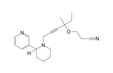 3-({1-ethyl-1-methyl-4-[(2S)-2-(3-pyridinyl)piperidinyl]-2-butynyl}oxy)propanenitrile