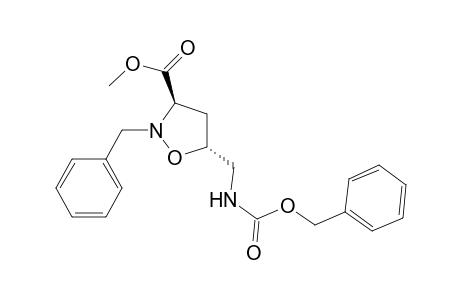 Methyl (3R*,5R*)-N-benzyl-5-[[(benzyloxycarbonyl)amino]methyl]isoxazolidine-3-carboxylate