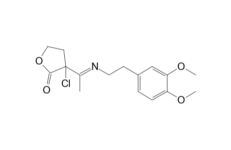2-Chloro-2-{1-[N-(2-(3,4-dimethoxyphenyl)ethyl)imino]ethyl}butyrolactone