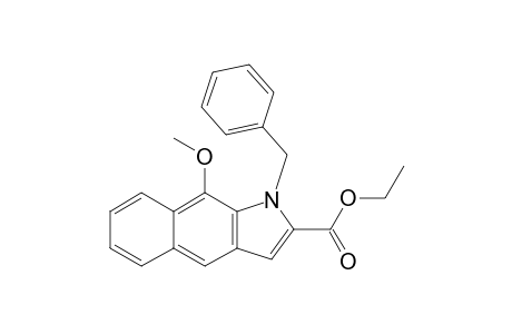 1-Benzyl-9-methoxy-benz[f]indole-2-carboxylic acid ethyl ester