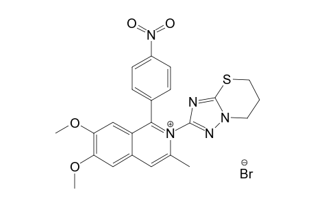 1-(4-NITROPHENYL)-6,7-DIMETHOXY-3-METHYL-N-(6',7'-DIHYDRO-5'H-[1,2,4]-TRIAZOLO-[5,1-B]-[1,3]-THIAZIN-2'-YL)-ISOQUINOLINIUM-BROMIDE