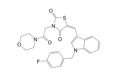 (5E)-5-{[1-(4-fluorobenzyl)-1H-indol-3-yl]methylene}-3-[2-(4-morpholinyl)-2-oxoethyl]-1,3-thiazolidine-2,4-dione