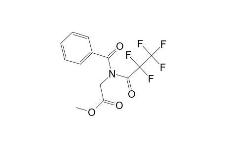 Glycine, N-benzoyl-N-(2,2,3,3,3-pentafluoro-1-oxopropyl)-, methyl ester