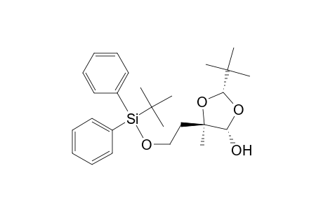 1,3-Dioxolan-4-ol, 2-(1,1-dimethylethyl)-5-[2-[[(1,1-dimethylethyl)diphenylsilyl]oxy]ethyl]-5-methyl-, [2S-(2.alpha.,4.alpha.,5.alpha.)]-