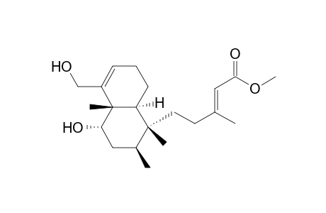 2-Pentenoic acid, 3-methyl-5-[1,2,3,4,4a,7,8,8a-octahydro-4-hydroxy-5-(hydroxymethyl)-1 ,2,4a-trimethyl-1-naphthalenyl]-, methyl ester, [1R-[1.alpha.(E),2.beta.,4.alpha.,4a.beta.,8a.alpha.]]-