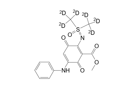 Sulfoximine, N-[2-(methoxycarbonyl)-3,6-dioxo-4-(phenylamino)-1,4-cyclohexadien-1-yl]-S,S-di(methyl-D3)-