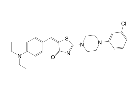 (5E)-2-[4-(3-chlorophenyl)-1-piperazinyl]-5-[4-(diethylamino)benzylidene]-1,3-thiazol-4(5H)-one