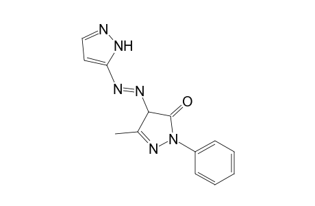 3H-pyrazol-3-one, 2,4-dihydro-5-methyl-2-phenyl-4-[2-(1H-pyrazol-5-yl)diazenyl]-