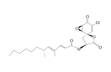 (2E,4E,6R)-N-[(1S,2R,3'S,6R)-4-chloro-2',5-diketo-spiro[7-oxabicyclo[4.1.0]hept-3-ene-2,5'-tetrahydrofuran]-3'-yl]-4,6-dimethyl-dodeca-2,4-dienamide