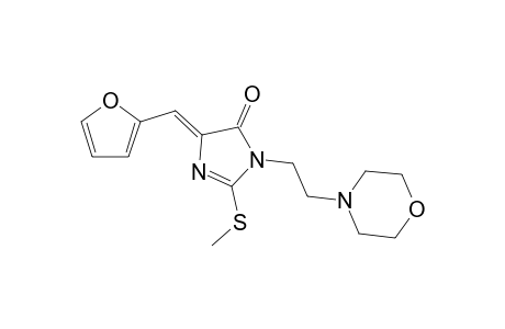 2-[Methylthio]-5-(furylmethylidene)-N(3)-(4'-morpholonoethylene)-4-imidazolidinone