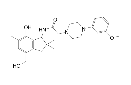 N-(7-hydroxy-2,2,6-trimethyl-4-methylol-indan-1-yl)-2-[4-(3-methoxyphenyl)piperazino]acetamide