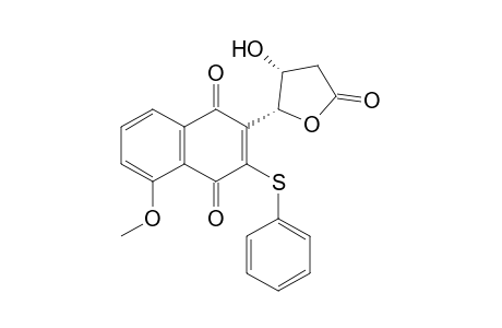 (4R*,5R*)-5-(5-Methoxy-1,4-dioxo-3-phenylsulfanyl-1,4-dihydro-2-naphthyl)-4-hydroxytetrahydrofuran-2-one