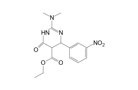 2-(Dimethylamino)-4-(m-nitrophenyl)-6-oxo-1,4,5,6-tetrahydro-5-pyrimidinecarboxylic acid, ethyl ester
