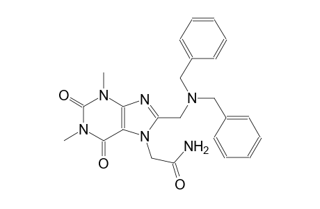 2-{8-[(dibenzylamino)methyl]-1,3-dimethyl-2,6-dioxo-1,2,3,6-tetrahydro-7H-purin-7-yl}acetamide